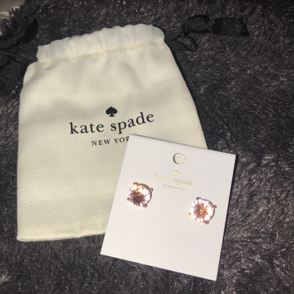 Brand new Kate Spade light peach stud earrings